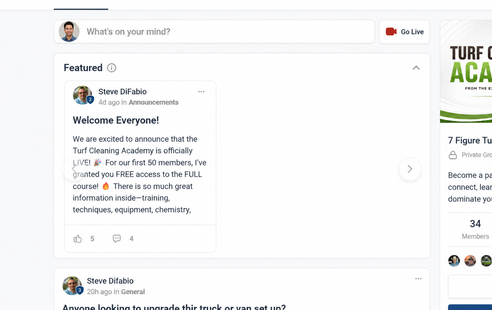 Turf Cleaning Academy community discussion platform